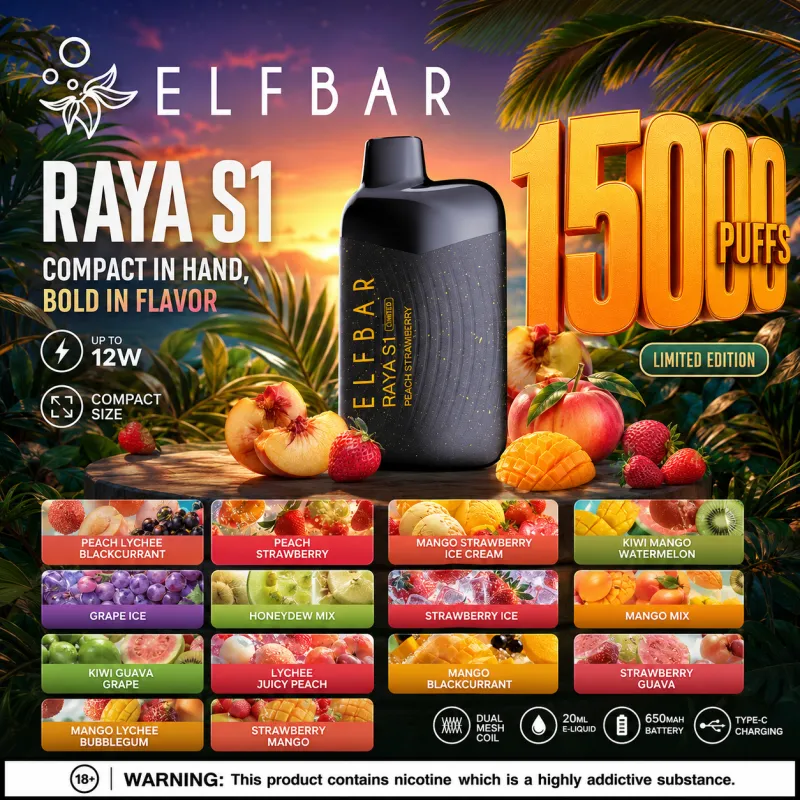 Elfbar Raya S1 15000 Puffs Disposable Vape